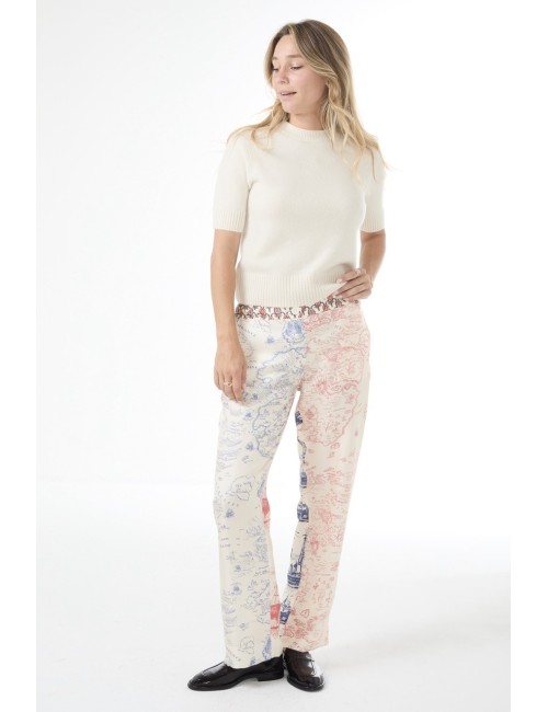 Pantalon LUCKY - Mix Carte Marine