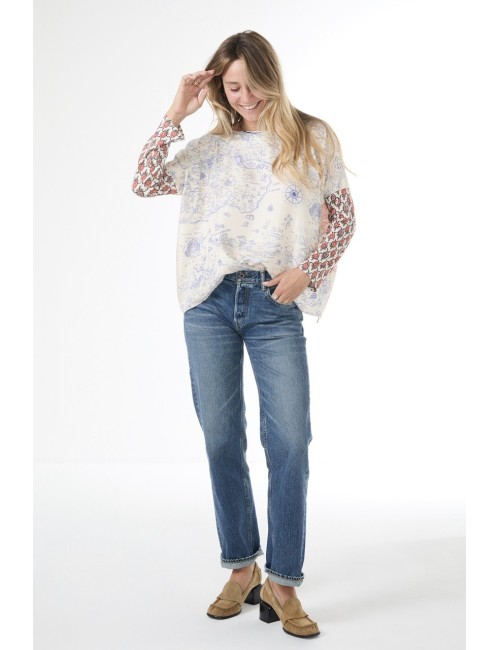 Top JANINE - Mix Carte Marine