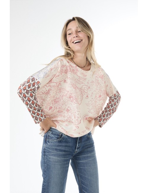 Top JANINE - Mix Carte Marine