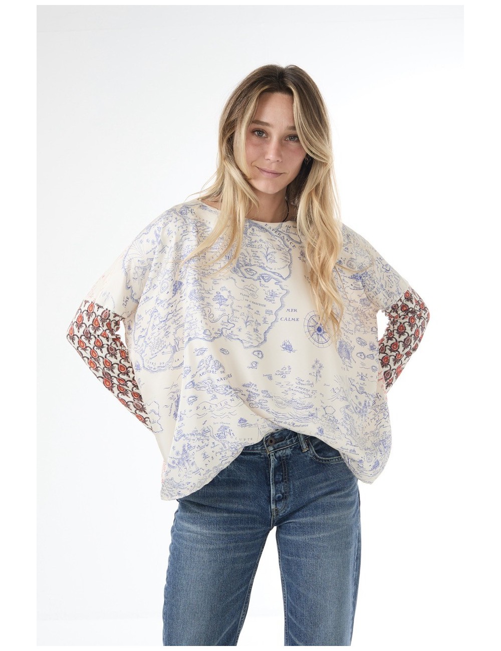 Top JANINE - Mix Carte Marine