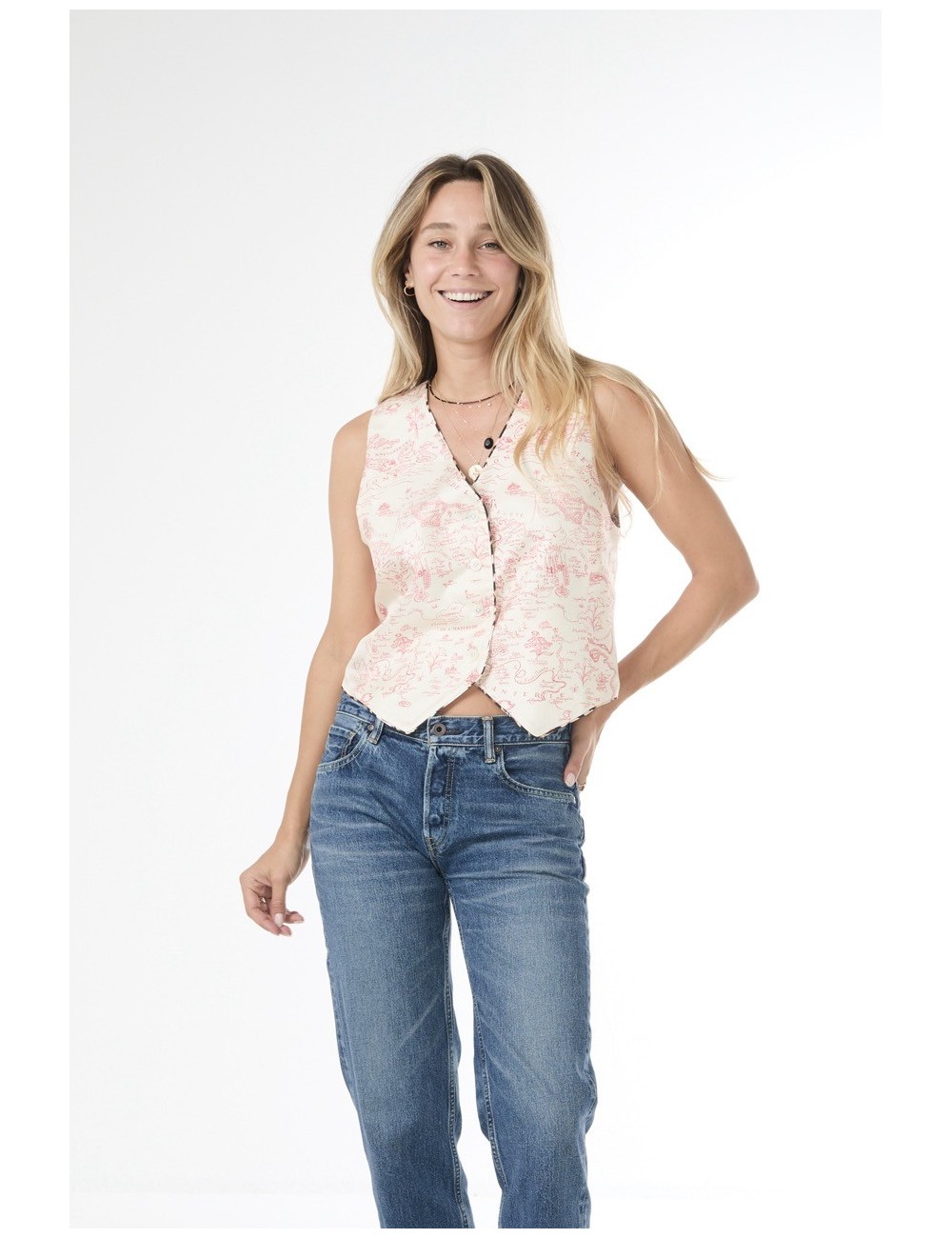 Gilet SERVEUSE - Carte Fuchsia