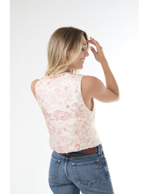 Gilet SERVEUSE - Carte Fuchsia