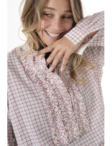 Blouse MAGRITTE - Carreaux Rouges / Écru