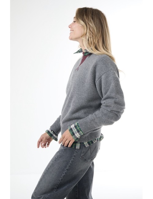 Pull ATTILA - Gris et Bordeaux