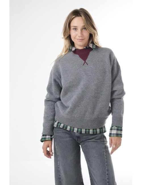 Pull ATTILA - Gris et Bordeaux