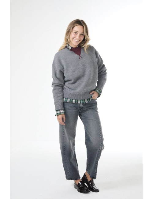 Pull ATTILA - Gris et Bordeaux