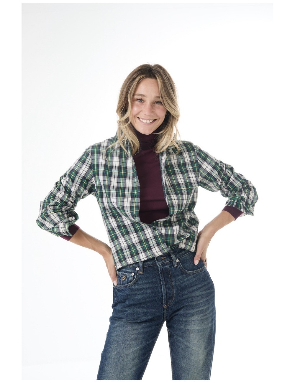 Chemise CHIARA - Carreaux verts