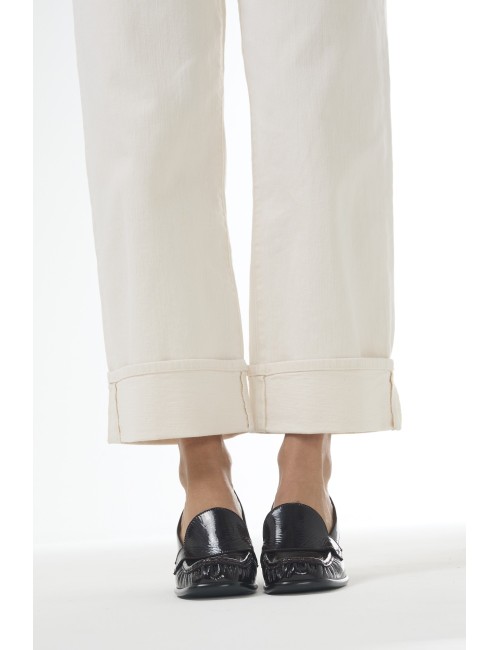 ROMY mocassins à talons - Burgundy