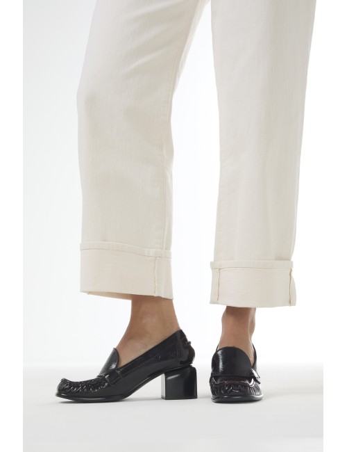 ROMY mocassins à talons - Burgundy