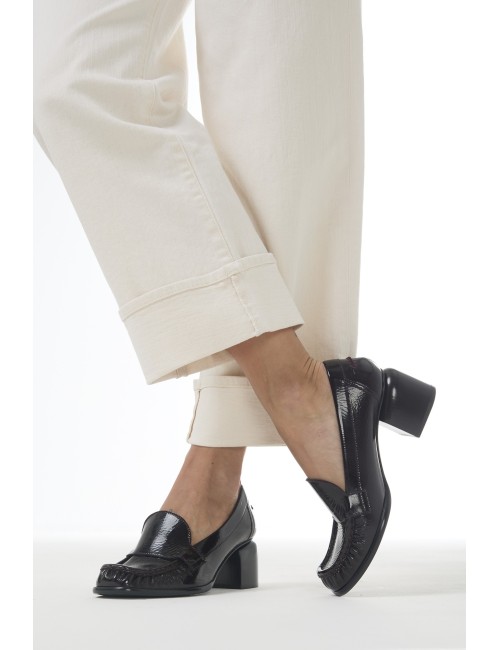 ROMY mocassins à talons - Burgundy