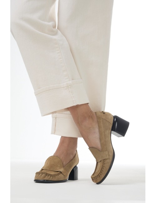 ROMY mocassins à talons - Sand