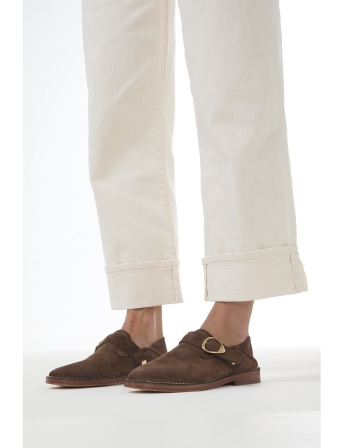 Slippers LUCCA Daim - Chocolat