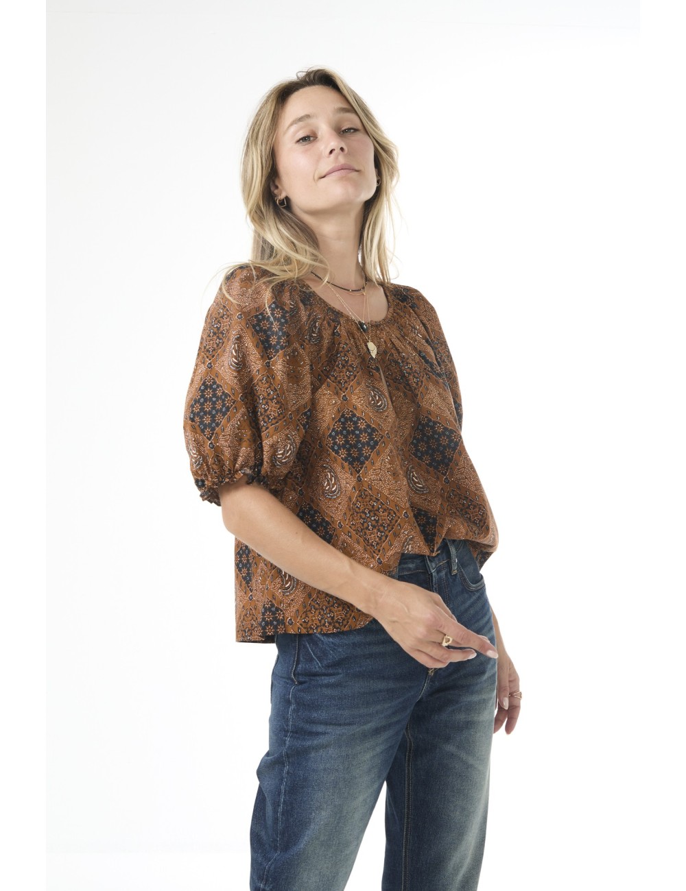 Top MOORLAND - Imprimé Bandana Geo