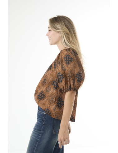 Top MOORLAND - Imprimé Bandana Geo