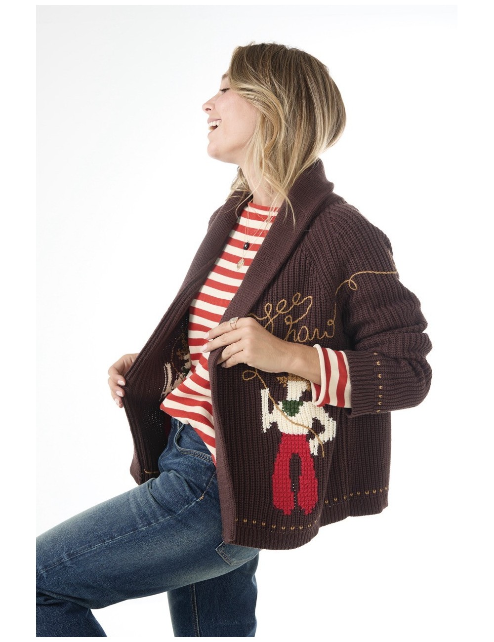 Cardigan LASSO LODGE - Umber