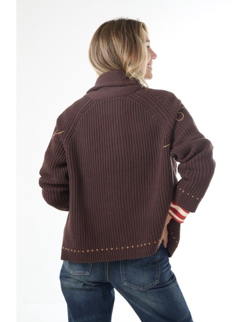Cardigan LASSO LODGE - Umber