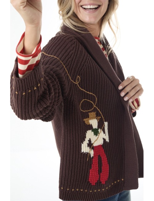 Cardigan LASSO LODGE - Umber