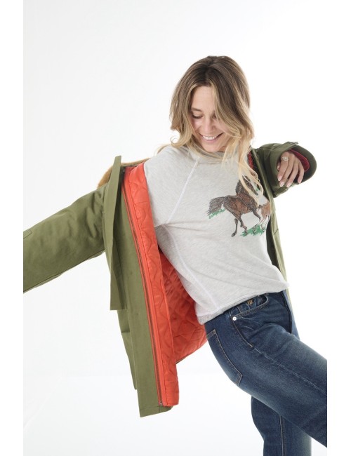 Parka QUILTED LINER - Army / Orange