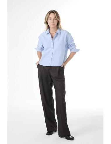 Chemise CROPPED OXFORD - Bleu