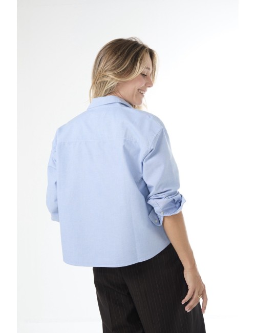 Chemise CROPPED OXFORD - Bleu