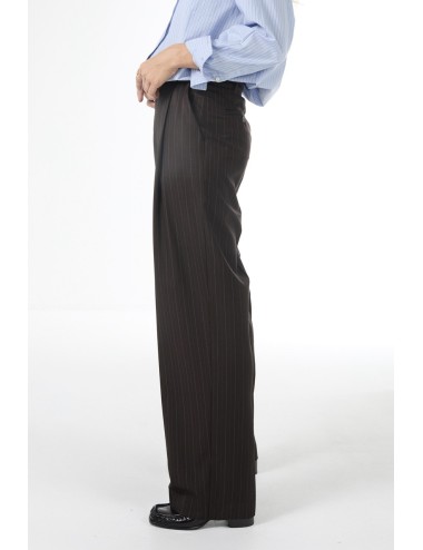 Pantalon MENSWEAR - Chocolat, rayé
