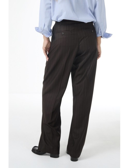 Pantalon MENSWEAR - Chocolat, rayé