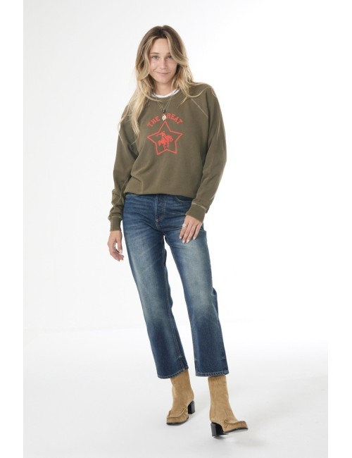 Sweat COLLEGE  - Army sombre, Logo RODEO STAR