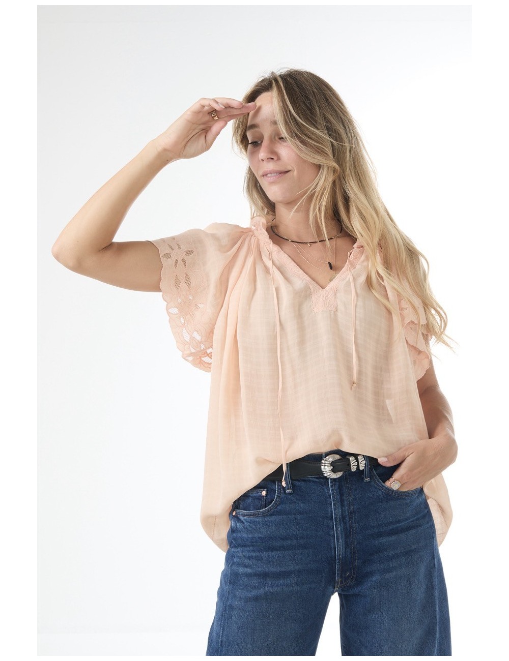 Blouse VALENTIN - Pêche