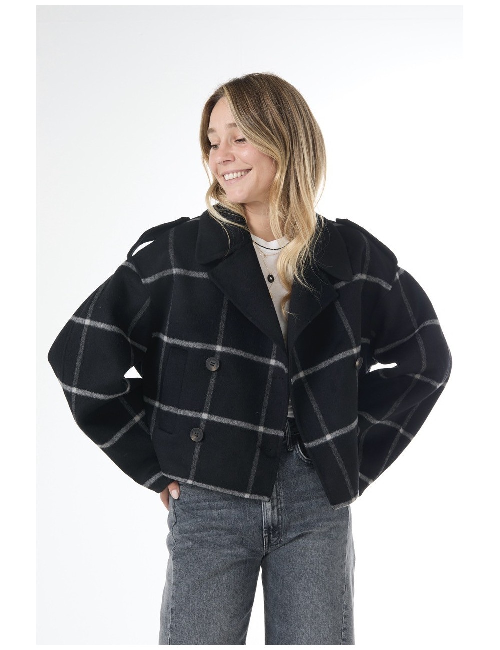 Veste BERAN - Noir / Blanc