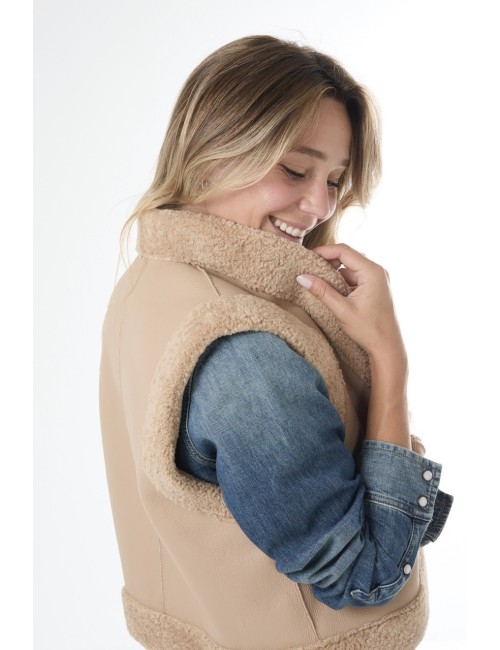 Gilet DAMAN - Biscuit