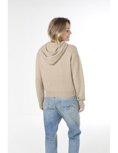 Hoodie cachemire COLLEGIATE - Taupe