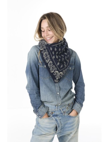 Foulard THE WILD RAG - Bleu Nuit, Beurre