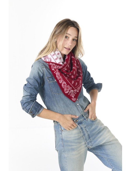 Foulard THE WILD RAG - Rubis, Crème