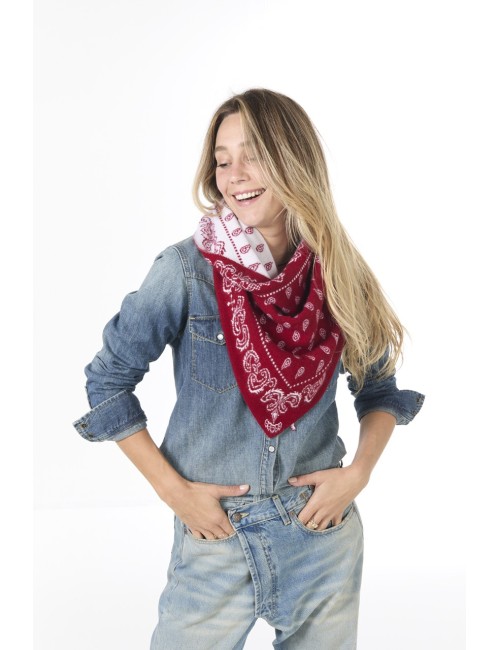 Foulard THE WILD RAG - Rubis, Crème