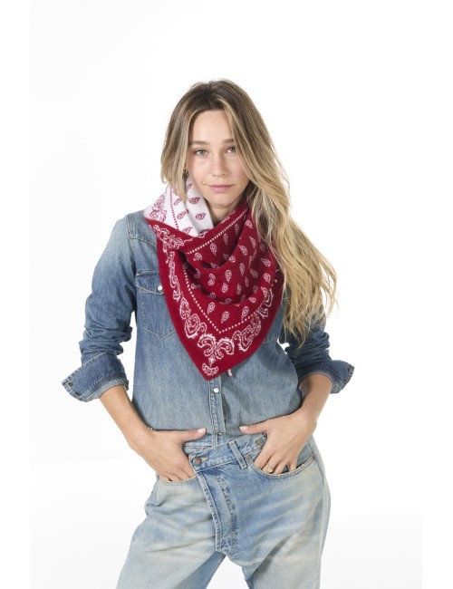 Foulard THE WILD RAG - Rubis, Crème
