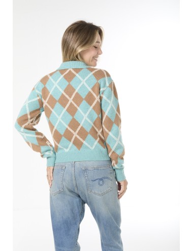 Polo Argyle COLLEGIATE - Glacier