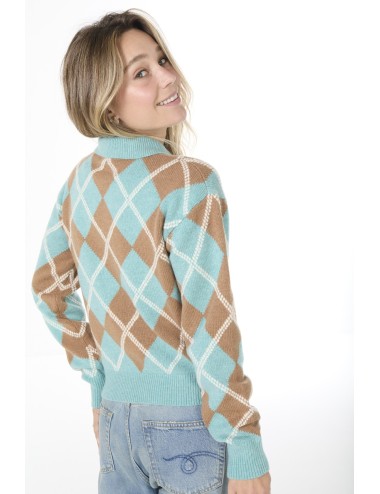 Polo Argyle COLLEGIATE - Glacier