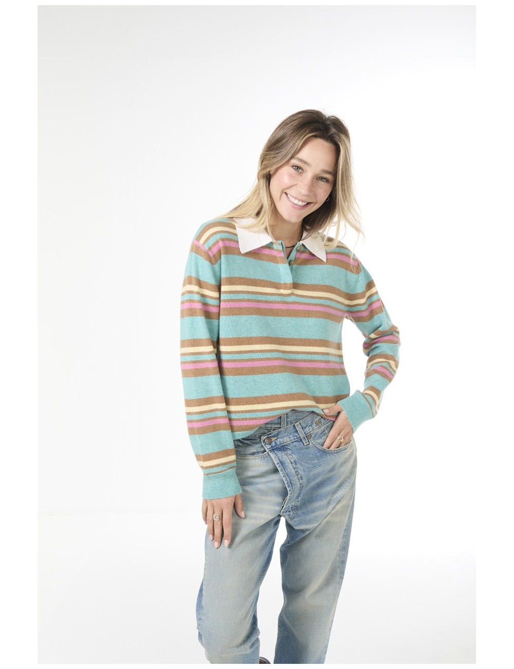 Cropped Stripe RUGBY - Glacier