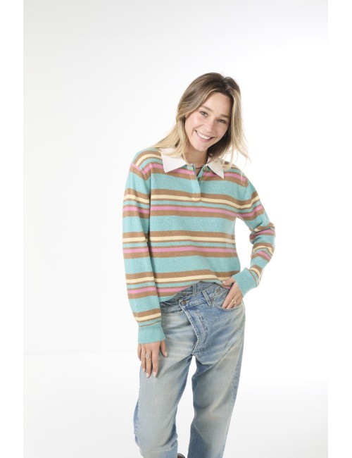 Cropped Stripe RUGBY - Glacier