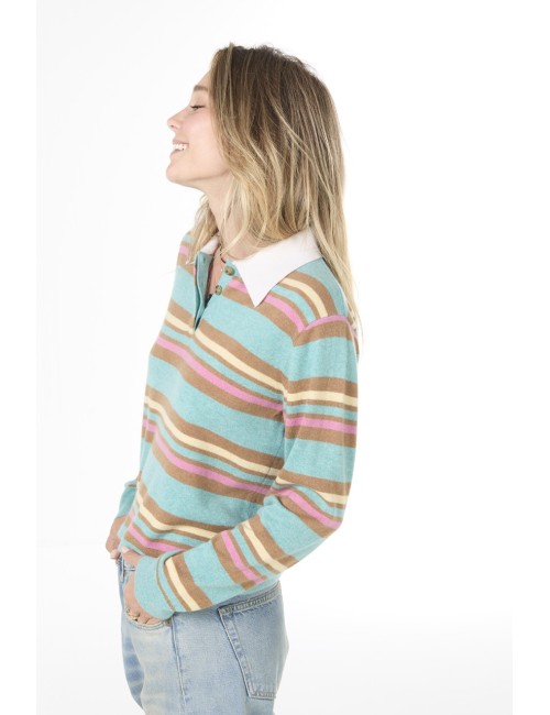 Cropped Stripe RUGBY - Glacier