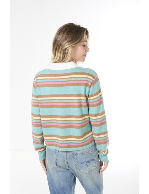 Cropped Stripe RUGBY - Glacier