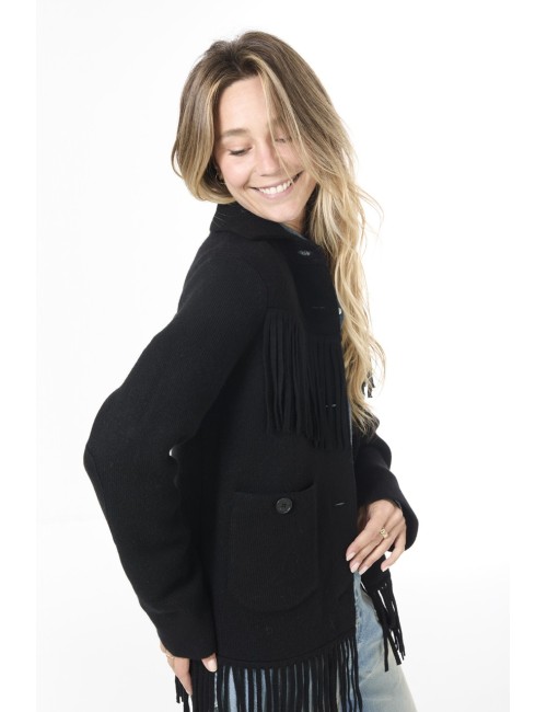Veste à franges WESTERN - Noir