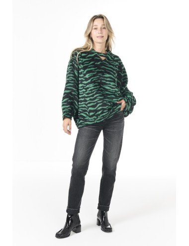 Jumper BROOKLYN - Zébré, Vert forêt