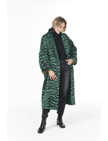 Manteau EREN - Zébré, Vert forêt