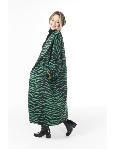 Manteau EREN - Zébré, Vert forêt