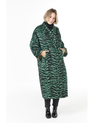 Manteau EREN - Zébré, Vert forêt