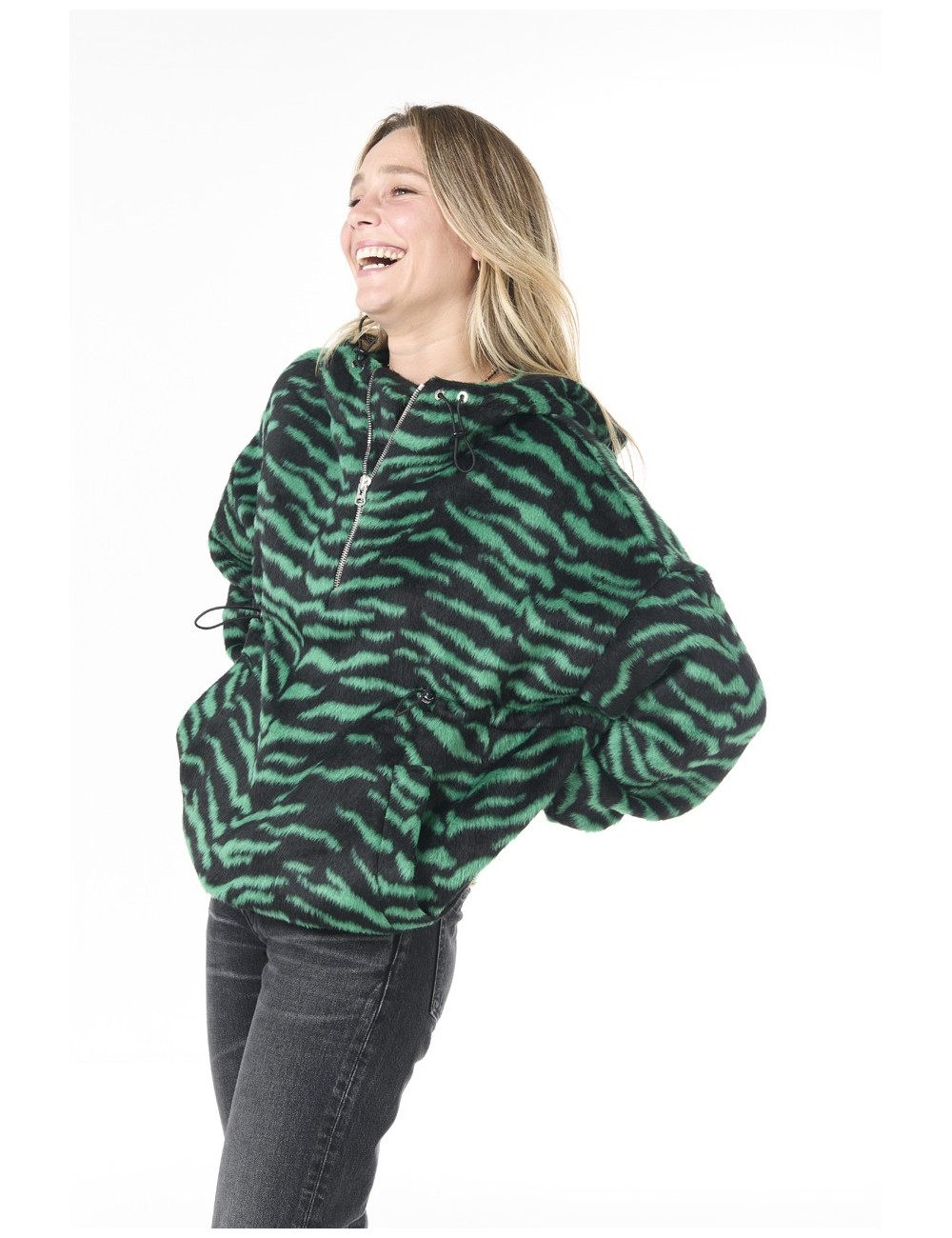 Coupe-vent TONY - Zébré, Vert forêt