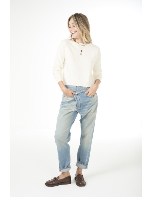 Pull RAS DU COU - Écru