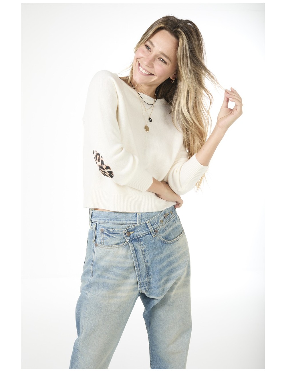 Pull RAS DU COU - Écru