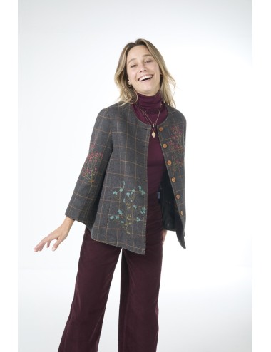 Veste 7XMR-35 - Gris, carreaux bruns